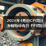 2024年4月份CPI同比涨幅稳中有升 PPI同比降幅收窄(图1) 2024年4月份CPI同比涨幅稳中有升 PPI同比降幅收窄(图1)